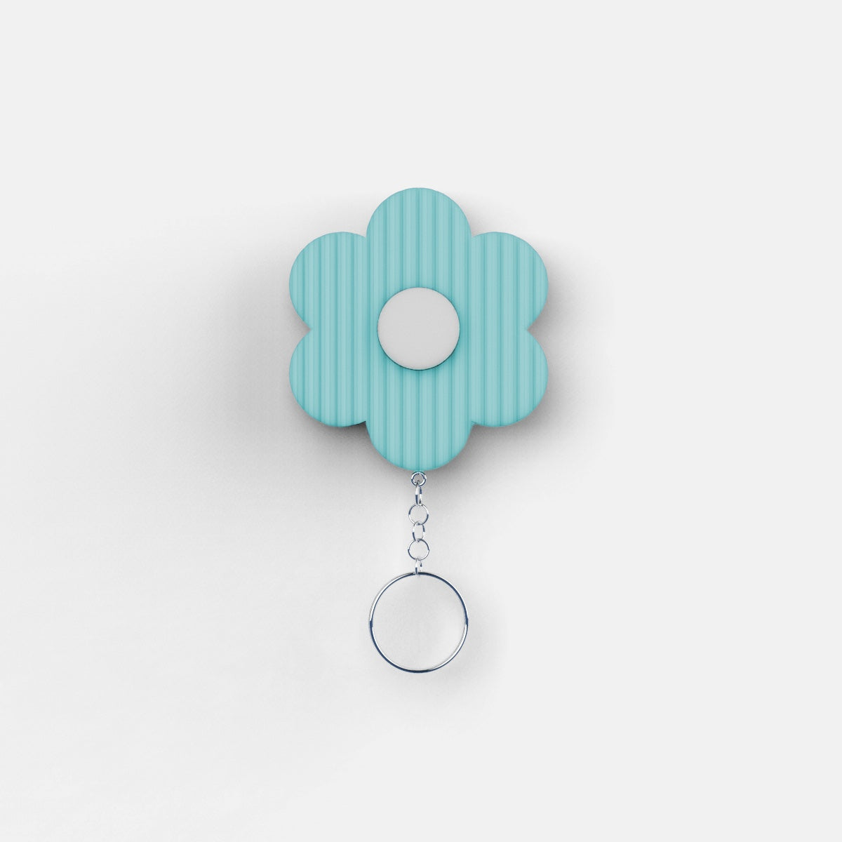 porte-clé fleur & support - bleu