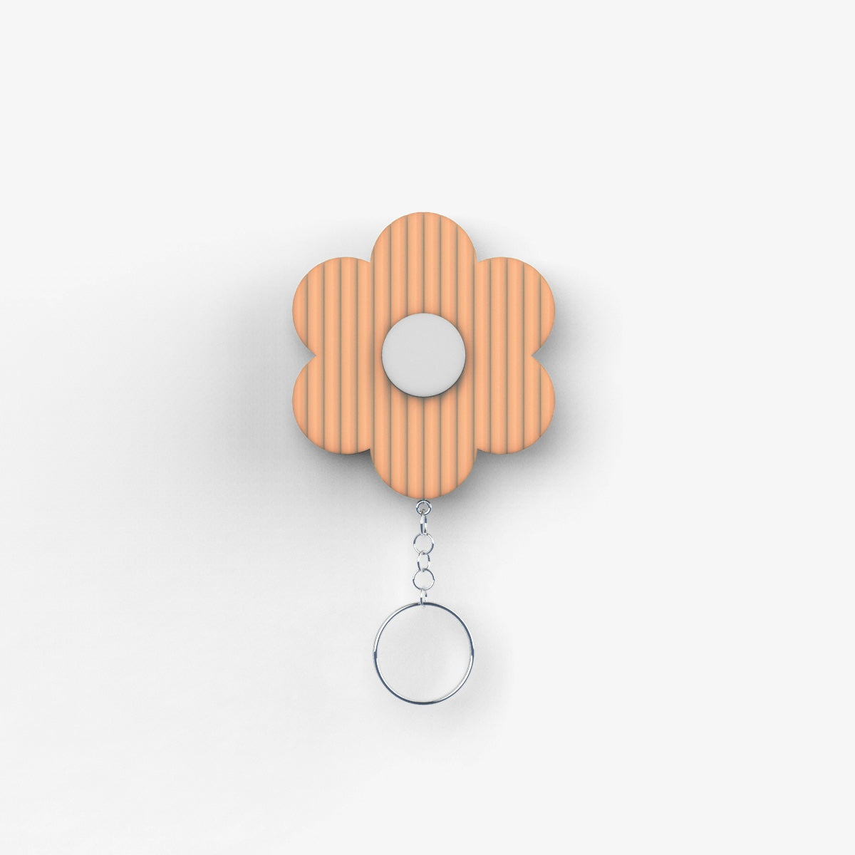 porte-clé fleur & support - orange