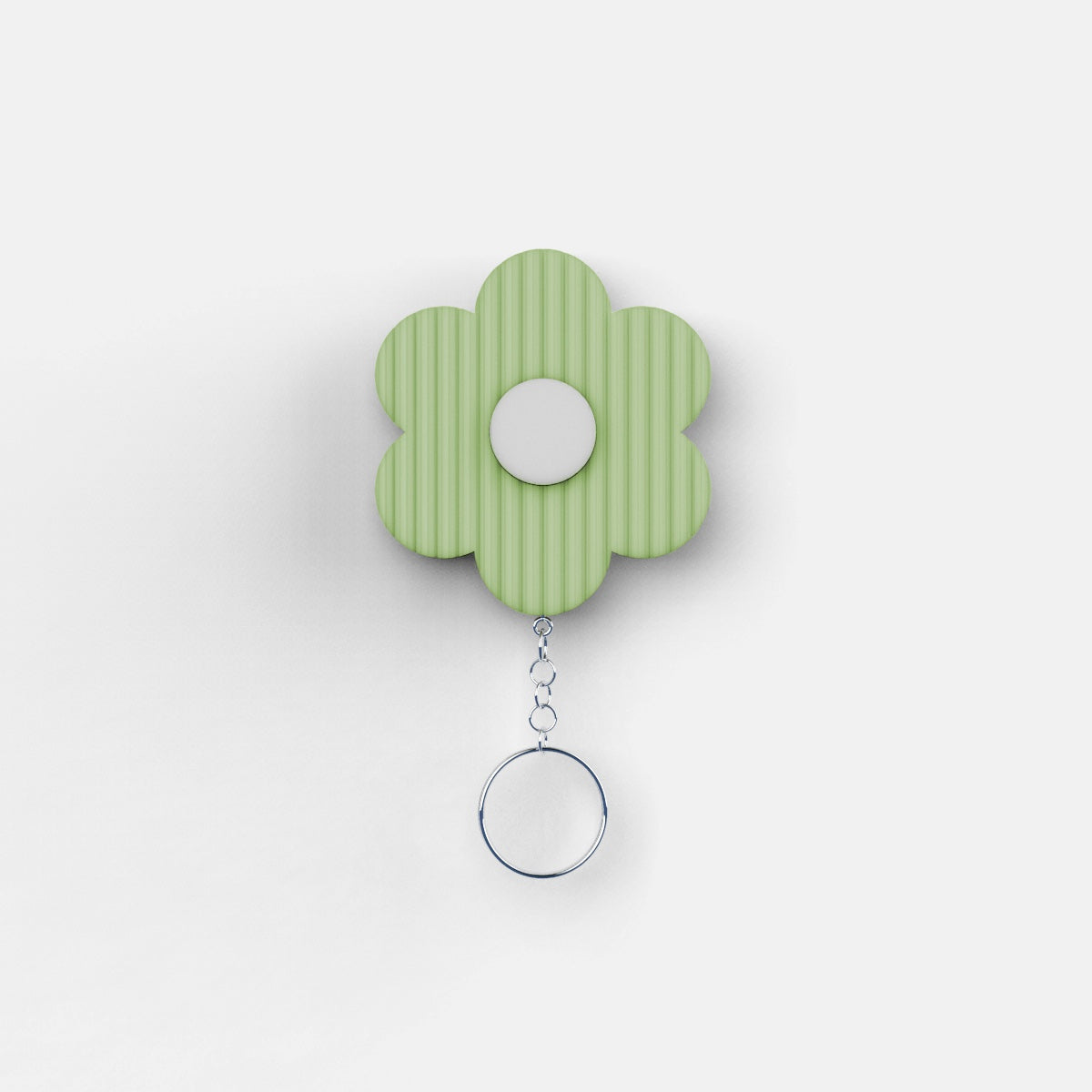 porte-clé fleur & support - vert