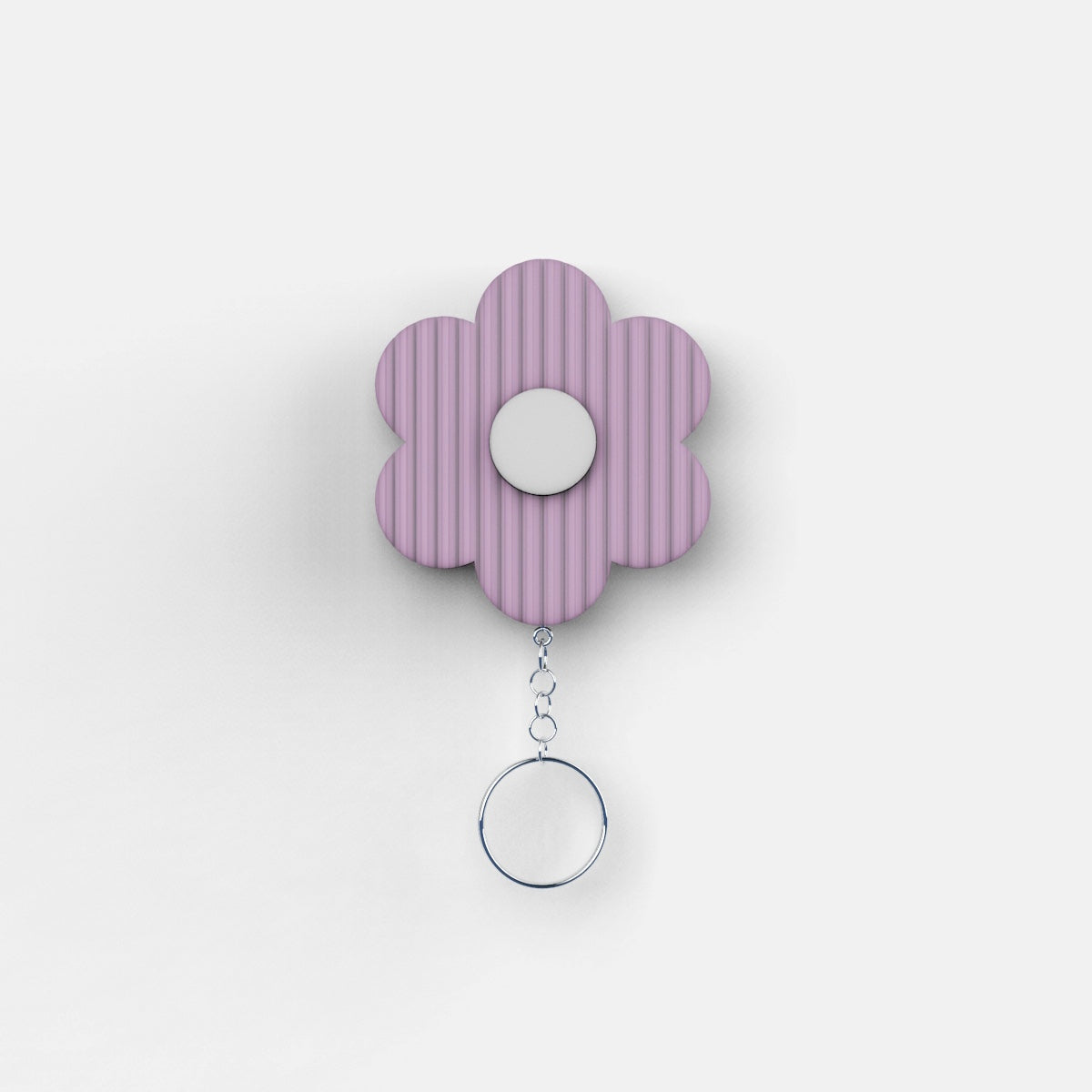 porte-clé fleur & support - violet